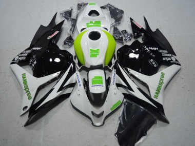 ABS Kit Carenatura Moto Honda CBR 600 RR 2009-2012 - Nero Bianco Verde Hannspree