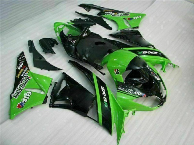 ABS Kits Carene Moto Kawasaki ZX6R 2009-2012 - Verde Nero