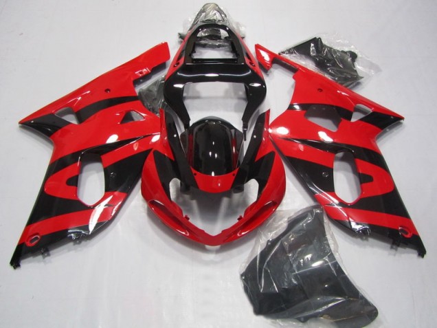 ABS Kits Carene Moto Suzuki GSXR 750 K1 K2 K3 2001-2003 - Nero Rosso