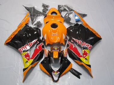 ABS Moto Plastica & Carena Honda CBR 600 RR 2009-2012 - Nero Arancia Red Bull