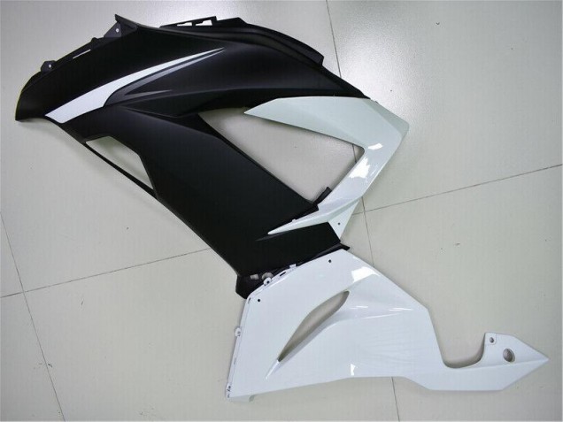 ABS Moto Plastica & Carene Kawasaki ZX6R 2013-2018 - Bianco Nero