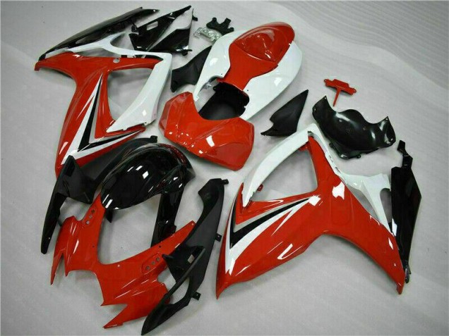 ABS Moto Plastica & Moto Carena Suzuki GSXR 600 / 750 K6 2006-2007 - Rosso Bianco