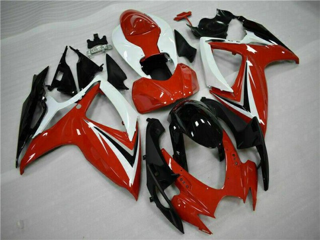 ABS Moto Plastica & Moto Carena Suzuki GSXR 600 / 750 K6 2006-2007 - Rosso Bianco