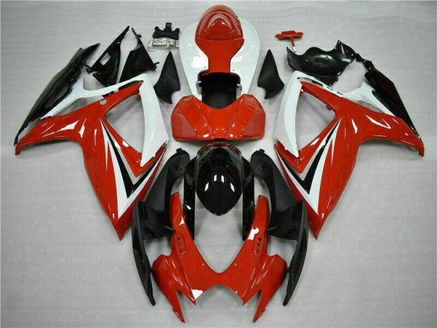 ABS Moto Plastica & Moto Carena Suzuki GSXR 600 / 750 K6 2006-2007 - Rosso Bianco