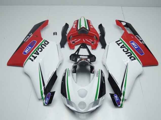 Carene Moto Ducati 749 999 2005-2006 - Bianco Rosso Enel