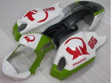 Carene Moto Ducati Monster 696 2008-2012 - Bianco Rosso PRAMAC 65