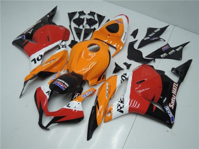 Carene Moto Honda CBR 600 RR 2009-2012 - Arancia Rosso Nero Repsol