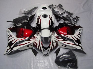 Carene Moto Honda CBR 600 RR 2009-2012 - Bianco Nero Rosso Fiamma