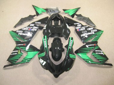 Carene Moto Kawasaki ZX10R 2003-2005 - Nero Verde C-Shock Monster