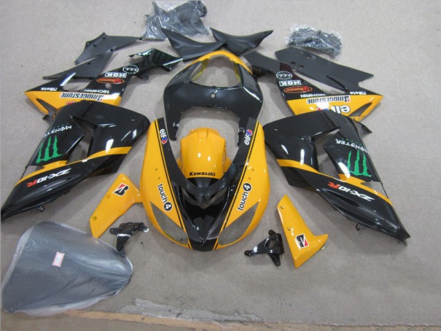 Carene Moto Kawasaki ZX10R 2006-2007 - Nero Giallo Touch4 Monster