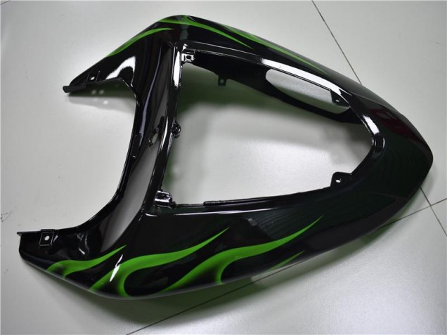 Carene Moto Kawasaki ZX10R 2006-2007 - Nero Verde Fiamma