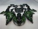 Carene Moto Kawasaki ZX10R 2006-2007 - Nero Verde Fiamma