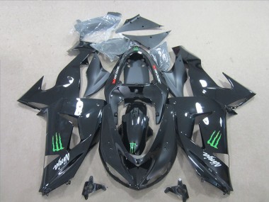 Carene Moto Kawasaki ZX10R 2006-2007 - Nero Verde Monster Ninja