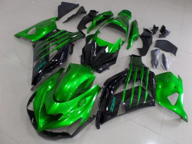 Carene Moto Kawasaki ZX14R ZZR 1400 2012-2021 - Caramella Verde & Nero