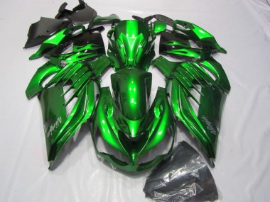 Carene Moto Kawasaki ZX14R ZZR 1400 2012-2021 - Verde Bianco Ninja Decal