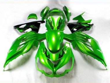 Carene Moto Kawasaki ZX14R ZZR 1400 2012-2021 - Verde Nero