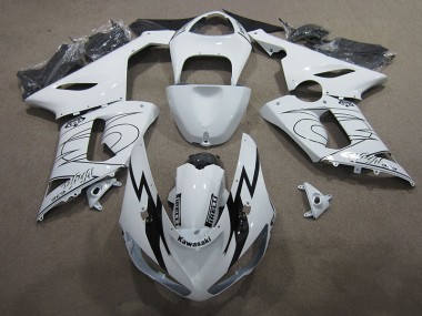 Carene Moto Kawasaki ZX6R 2005-2006 - Bianco Ninja 636