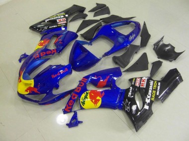 Carene Moto Kawasaki ZX6R 2005-2006 - Blu Red Bull