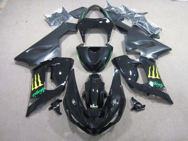 Carene Moto Kawasaki ZX6R 2005-2006 - Nero Verde Ninja