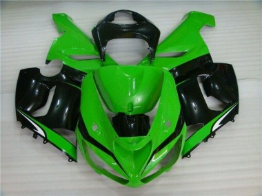 Carene Moto Kawasaki ZX6R 2005-2006 - Verde Bianco Nero