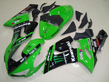 Carene Moto Kawasaki ZX6R 2005-2006 - Verde Monster