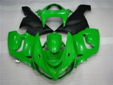 Carene Moto Kawasaki ZX6R 2005-2006 - Verde Nero Opaco