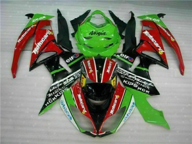 Carene Moto Kawasaki ZX6R 2009-2012 - Nero Rosso Verde Motocard