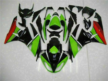 Carene Moto Kawasaki ZX6R 2009-2012 - Nero Verde Rosso