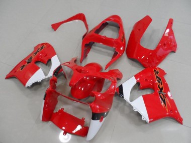 Carene Moto Kawasaki ZX9R 2000-2001 - Rosso & Bianco