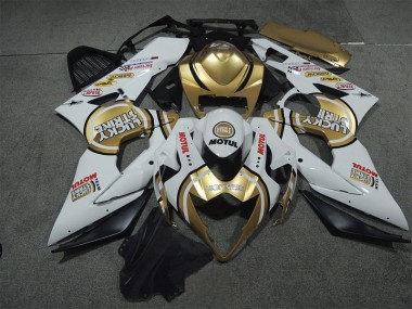 Carene Moto Suzuki GSXR 1000 K5 2005-2006 - Bianco Oro Lucky Strike Motul