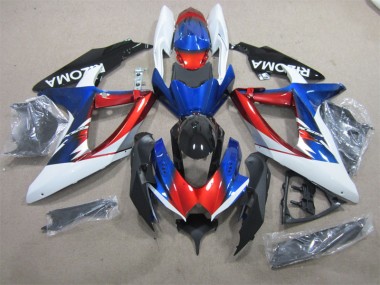 Carene Moto Suzuki GSXR 600 K8 2008-2010 - Blu Rosso Bianco