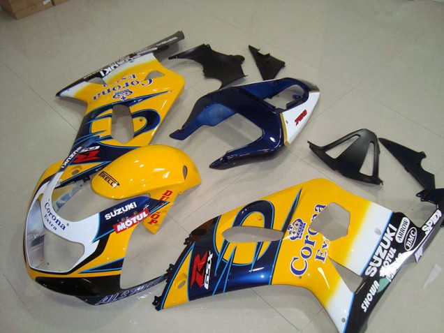 Carene Moto Suzuki GSXR 750 K1 K2 K3 2001-2003 - Giallo Blu Corona Extra Motul