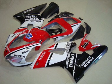 Carene Moto Yamaha R1 1998-1999 - Nero Rosso Adesivos