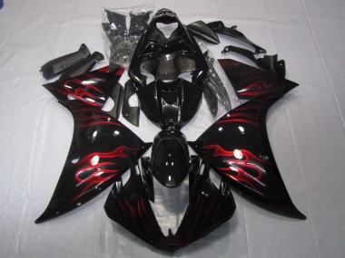 Carene Moto Yamaha R1 2009-2011 - Nero Rosso Fiamma