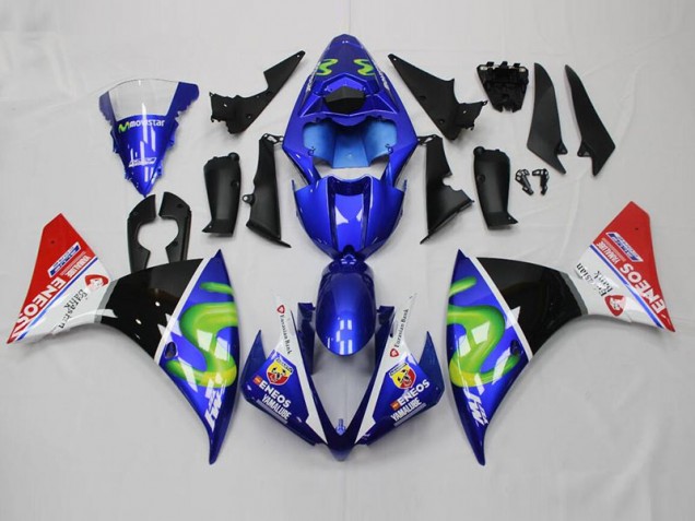 Carene Moto Yamaha R1 2012-2014 - Blu Bianco Nero Rosso