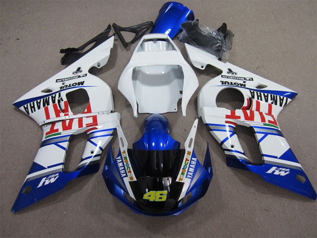 Carene Moto Yamaha R6 1998-2002 - Bianco Blu Fiat 46