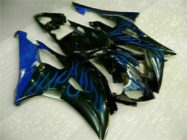 Carene Moto Yamaha R6 2008-2016 - Blu Fiamma Nero