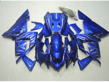 Kit Carena Moto & Plastica Moto Kawasaki ZX10R 2003-2005 - Blu Bianco Fiamma