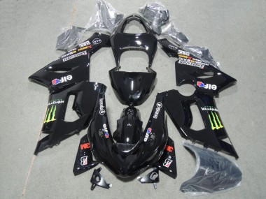 Kit Carenatura Moto Completa Kawasaki ZX6R 2005-2006 - Nero 3M Touch4 Monster