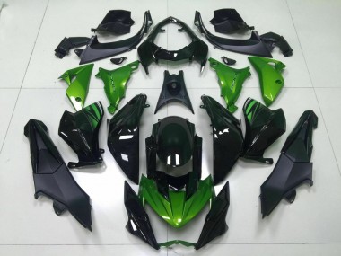 Kit Carenatura Moto Iniezione Kawasaki Z800 2013-2016 - Verde Nero