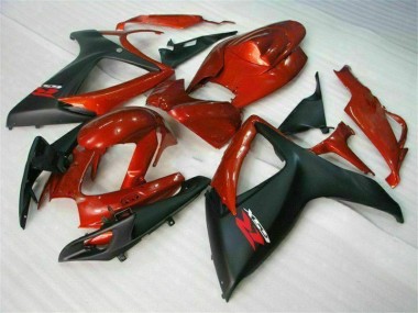 Kit Carenatura Moto Iniezione Suzuki GSXR 600 / 750 K6 2006-2007 - Rosso Nero