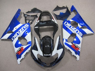 Kit Carene Moto Completa Suzuki GSXR 1000 K1 2000-2002 - Blu Bianco Decal