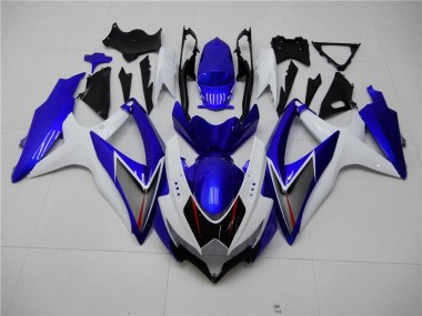 Kit Carene Moto Completa Suzuki GSXR 600 / 750 K8 2008-2010 - Bianco Blu