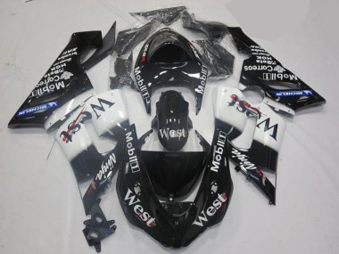 Kit Carene Moto Kawasaki ZX6R 2005-2006 - Bianco Nero