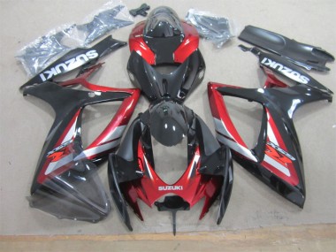 Kit Carene Moto Suzuki GSXR 600 K6 2006-2007 - Nero Rosso