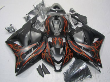 Kit Completo Carenatura Moto ABS Honda CBR 600 RR 2009-2012 - Nero Rosso Fiamma