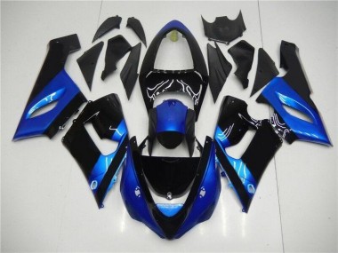 Kit Completo Carenatura Moto ABS Kawasaki ZX6R 2005-2006 - Blu Nero