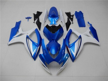 Kit Completo Carenatura Moto ABS Suzuki GSXR 600 / 750 K6 2006-2007 - Blu Bianco