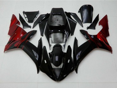 Kit Completo Carenatura Moto ABS Yamaha R1 2002-2003 - Nero Rosso