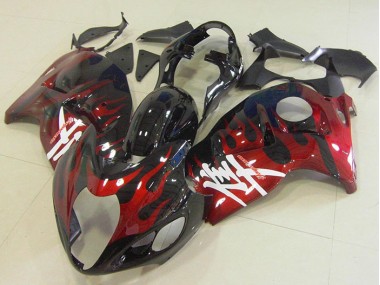 Kits Carene Moto Suzuki GSXR 1300 Hayabusa 1996-2007 - Nero Rosso Fiamma